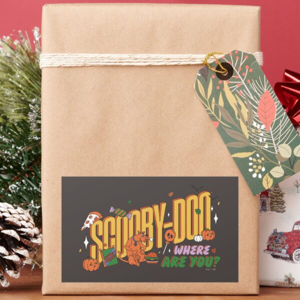Scooby-Doo_Halloween_Snack_Logo_Rectangular_Sticker_6 Scooby Doo Halloween Snack Logo Rectangular Sticker