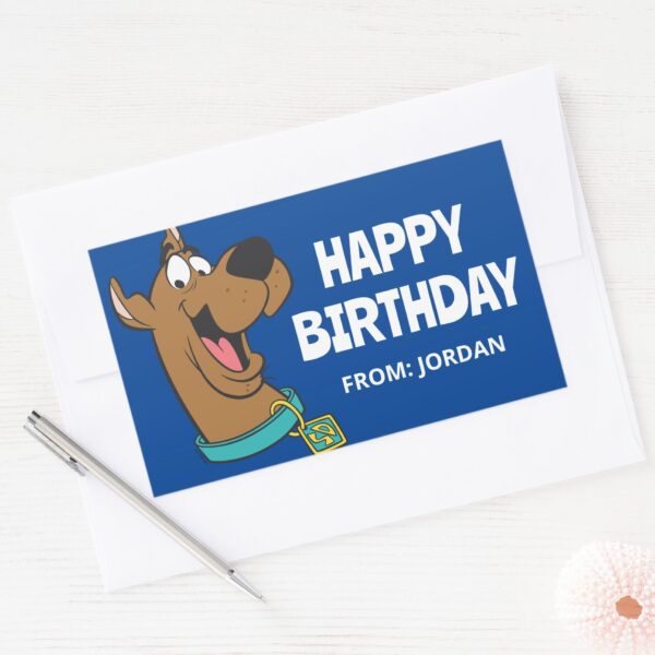 Scooby-Doo_Happy_Face___Happy_Birthday_Rectangular_Sticker_3 Scooby Doo Happy Face Happy Birthday Rectangular Sticker
