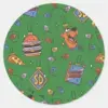 Scooby Doo Holiday Snack Lights Pattern Classic Round Sticker