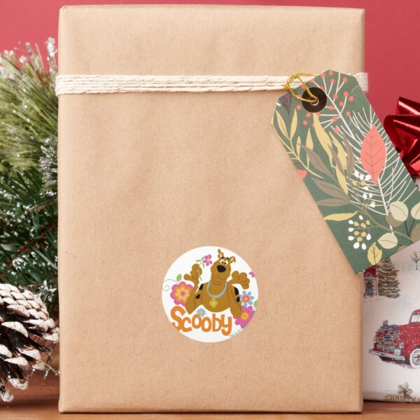 Scooby-Doo_In_Flowers_Classic_Round_Sticker_6 Scooby Doo In Flowers Classic Round Sticker