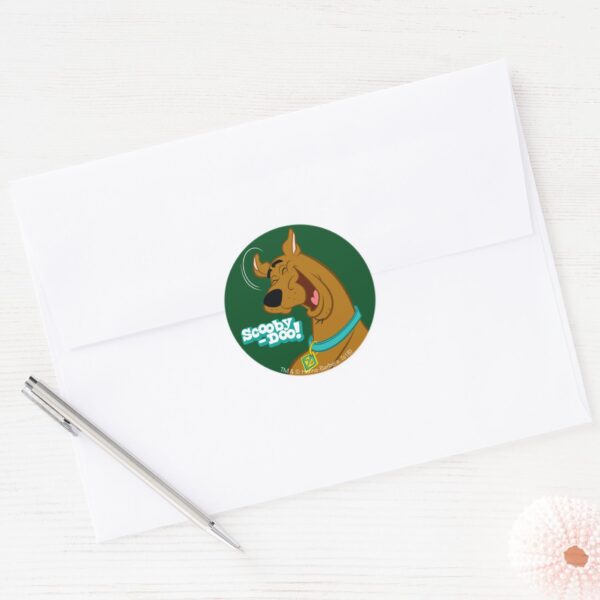 Scooby-Doo_Laughing_Classic_Round_Sticker_3 Scooby Doo Laughing Classic Round Sticker