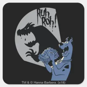 Scooby Doo Midnight Snack Ruh Roh Square Sticker