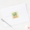 Scooby Doo Mystery Machine Peddle To The Meddle Square Sticker