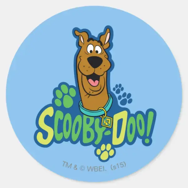 Scooby-Doo_Paw_Print_Character_Badge_Classic_Round_Sticker_1 Scooby Doo Paw Print Character Badge Classic Round Sticker