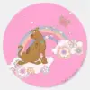 Scooby Doo Rainbow Butterfly Classic Round Sticker