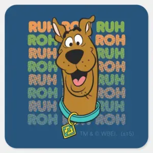 Scooby Doo Ruh Roh Square Sticker