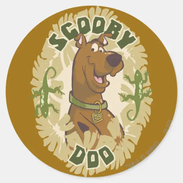 Scooby-Doo_Safari_Graphic_Classic_Round_Sticker_1 Scooby Doo Safari Graphic Classic Round Sticker