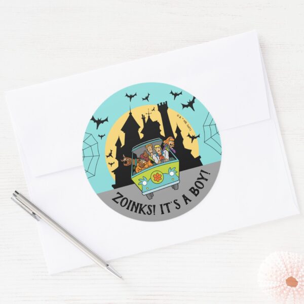 Scooby-Doo_Spooktacular_Halloween_Baby_Shower_Classic_Round_Sticker_3 Scooby Doo Spooktacular Halloween Baby Shower Classic Round Sticker