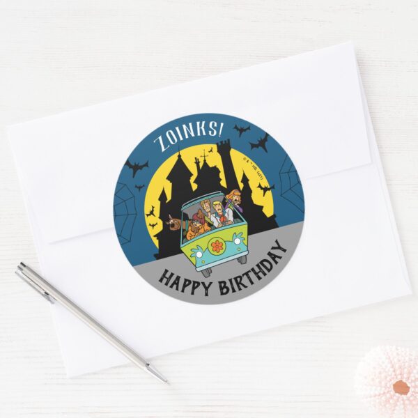 Scooby-Doo_Spooktacular_Halloween_Birthday_Classic_Round_Sticker_3 Scooby Doo Spooktacular Halloween Birthday Classic Round Sticker