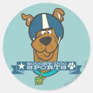 Scooby Doo Sports Classic Round Sticker