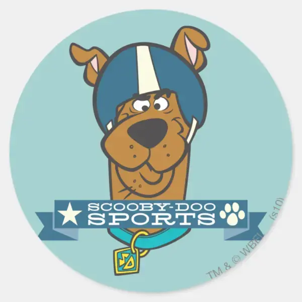 Scooby-Doo_Sports_Classic_Round_Sticker_1 Scooby Doo Sports Classic Round Sticker