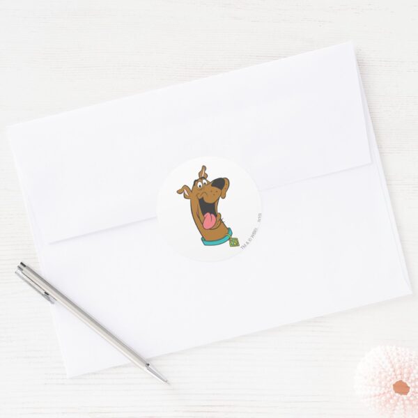 Scooby-Doo_Tongue_Out_Classic_Round_Sticker_3 Scooby Doo Tongue Out Classic Round Sticker