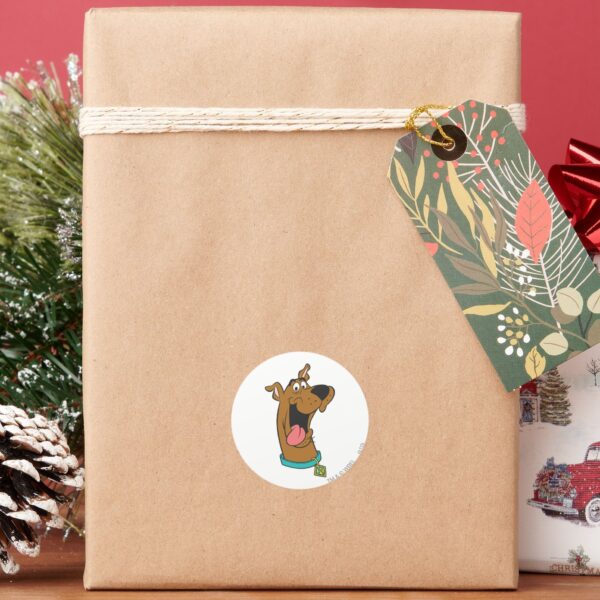 Scooby-Doo_Tongue_Out_Classic_Round_Sticker_6 Scooby Doo Tongue Out Classic Round Sticker