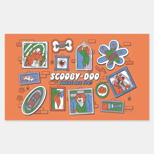Scooby-Doo_Wall_of_Halloween_Picture_Frames_Rectangular_Sticker_1 Scooby Doo Wall Of Halloween Picture Frames Rectangular Sticker