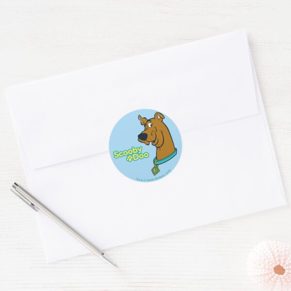 Scooby-Doo_Winking_Classic_Round_Sticker_3 Scooby Doo Winking Classic Round Sticker