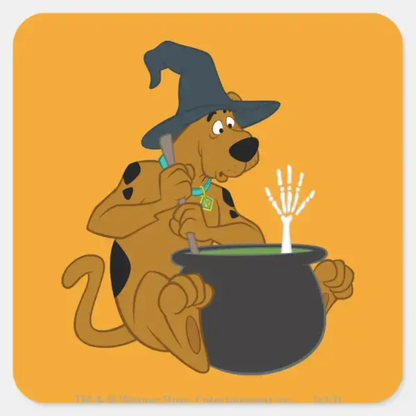 Scooby-Doo_Witch's_Cauldron_Square_Sticker_1 Scooby Doo Witchs Cauldron Square Sticker