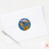 Scooby Doo With Pizza Slice Classic Round Sticker