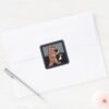 Scooby Doo With UFO Square Sticker