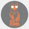 Scooby Doo Crazy Cool Headphone Graphic Classic Round Sticker