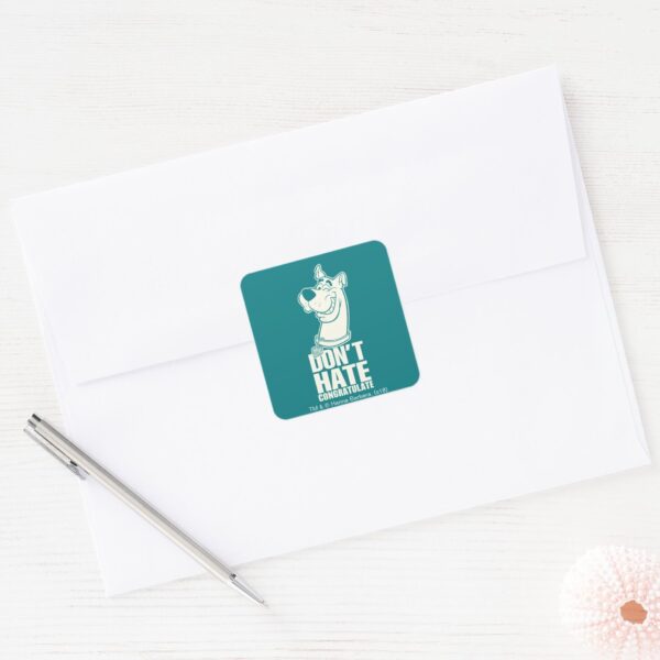 Scooby-Doo__Don't_Hate,_Congratulate__Graphic_Square_Sticker_3 Scooby Doo Dont Hate Congratulate Graphic Square Sticker