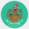 Scooby Doo Get Your Jingle On Classic Round Sticker