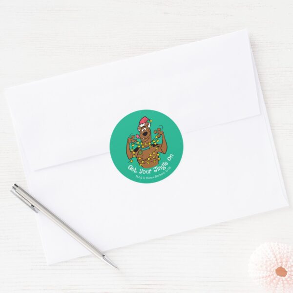 Scooby-Doo__Get_Your_Jingle_On__Classic_Round_Sticker_3 Scooby Doo Get Your Jingle On Classic Round Sticker