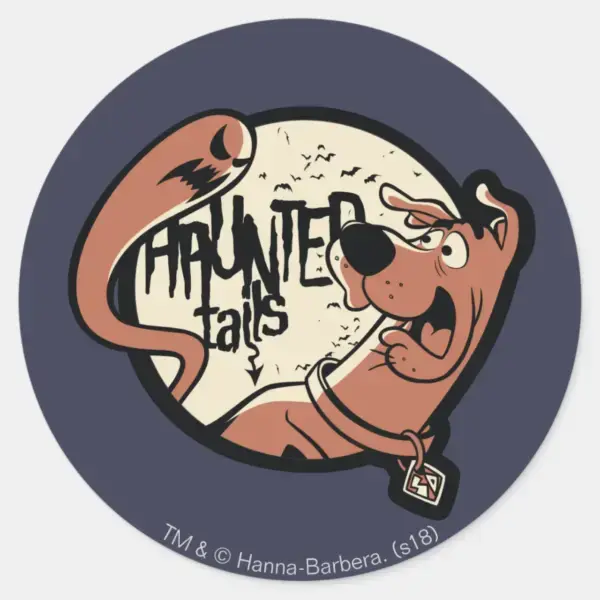 Scooby-Doo__Haunted_Tails__Classic_Round_Sticker_1 Scooby Doo Haunted Tails Classic Round Sticker