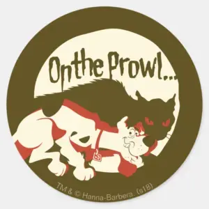 Scooby Doo On The Prowl Classic Round Sticker
