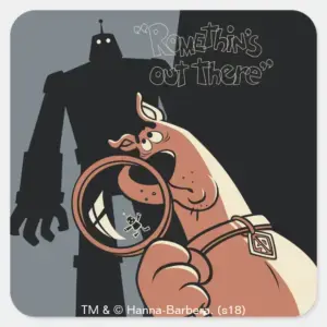 Scooby Doo Romethins Out There Square Sticker