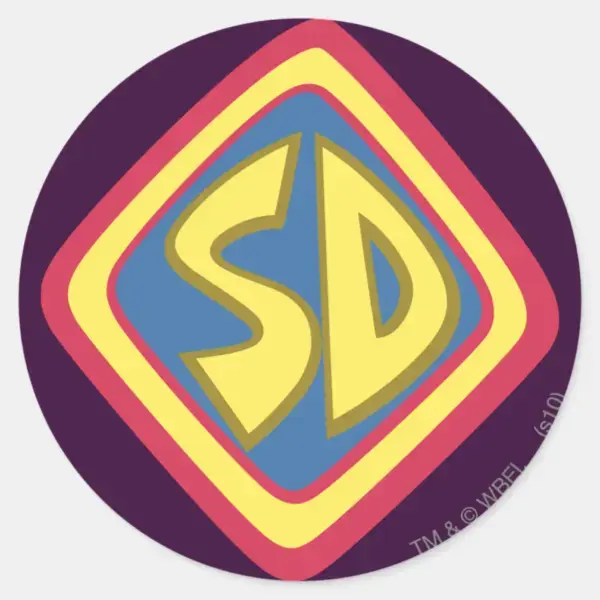 Scooby-Doo__SD__Icon_Classic_Round_Sticker_1 Scooby Doo SD Icon Classic Round Sticker