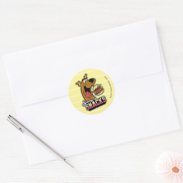Scooby-Doo__Scooby_Snacks__Logo_Classic_Round_Sticker_3 Scooby Doo Scooby Snacks Logo Classic Round Sticker
