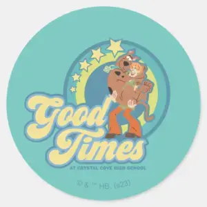 Scooby Doo Shaggy Good Times At Crystal Cove HS Classic Round Sticker