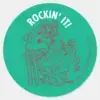 Scooby Doo Shaggy Rockin It Round The Tree Classic Round Sticker