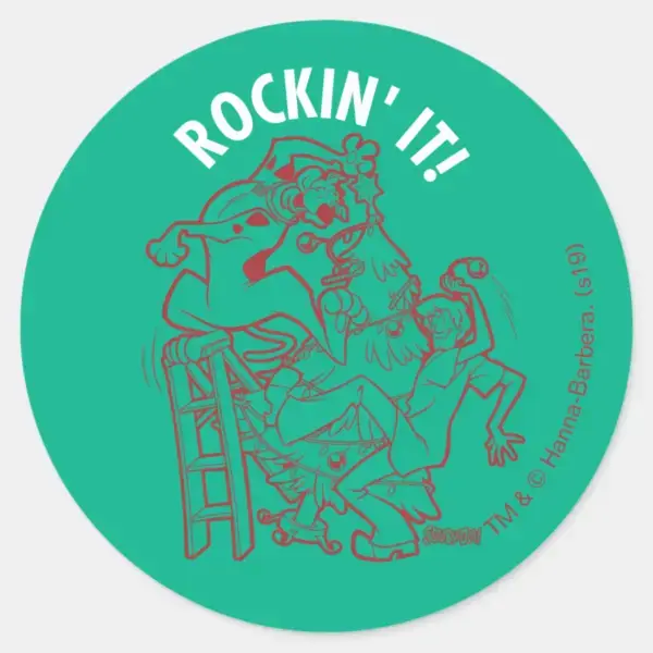 Scooby-Doo_&_Shaggy_Rockin'_It_'Round_The_Tree_Classic_Round_Sticker_1 Scooby Doo Shaggy Rockin It Round The Tree Classic Round Sticker