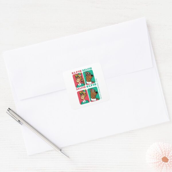 Scooby-Doo_&_Shaggy__Elfie_Selfie__Square_Sticker_3 Scooby Doo Shaggy Elfie Selfie Square Sticker