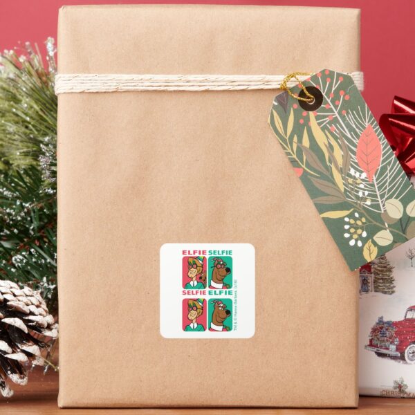 Scooby-Doo_&_Shaggy__Elfie_Selfie__Square_Sticker_6 Scooby Doo Shaggy Elfie Selfie Square Sticker