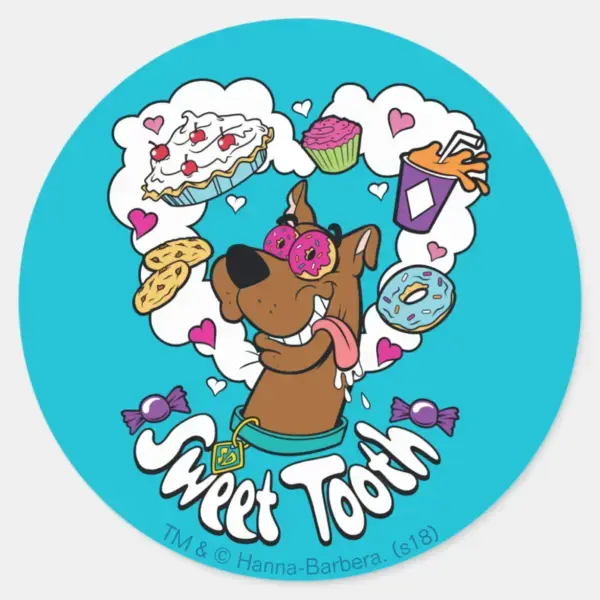 Scooby-Doo__Sweet_Tooth__Classic_Round_Sticker_1 Scooby Doo Sweet Tooth Classic Round Sticker