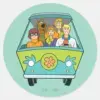 Scooby Doo The Gang Mystery Machine Classic Round Sticker 1