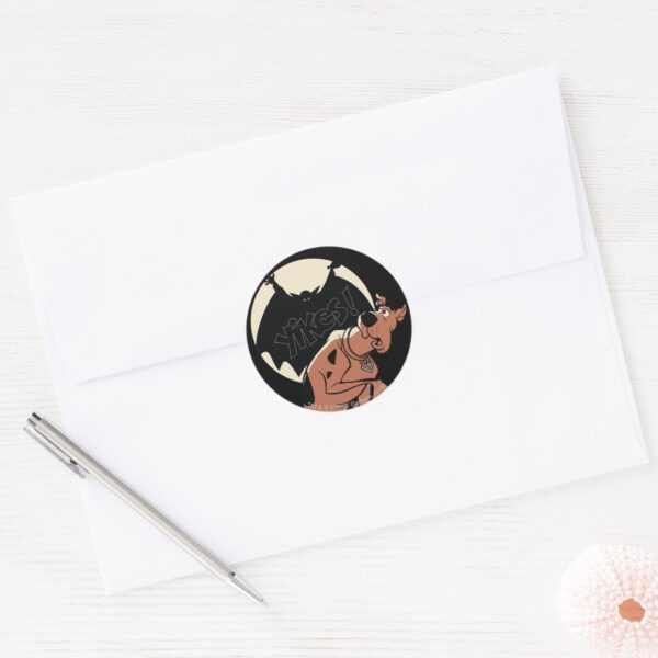 Scooby-Doo__Yikes!__Vampire_Shadow_Classic_Round_Sticker_3 Scooby Doo Yikes Vampire Shadow Classic Round Sticker