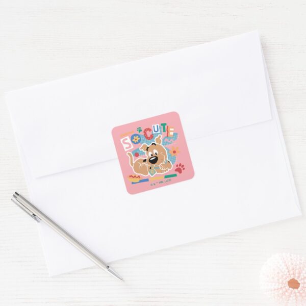 Scooby-Doo___Baby_Scooby-Doo_So_Cute_Square_Sticker_3 Scooby Doo Baby Scooby Doo So Cute Square Sticker
