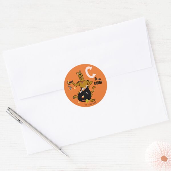 Scooby-Doo___C_is_for_Candy_Classic_Round_Sticker_3 Scooby Doo C Is For Candy Classic Round Sticker