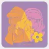 Scooby Doo Daphne Flower Portrait Square Sticker