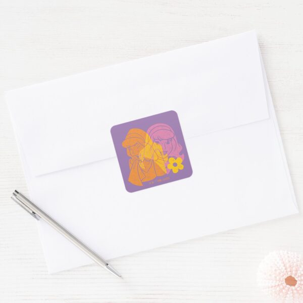 Scooby-Doo___Daphne_Flower_Portrait_Square_Sticker_3 Scooby Doo Daphne Flower Portrait Square Sticker