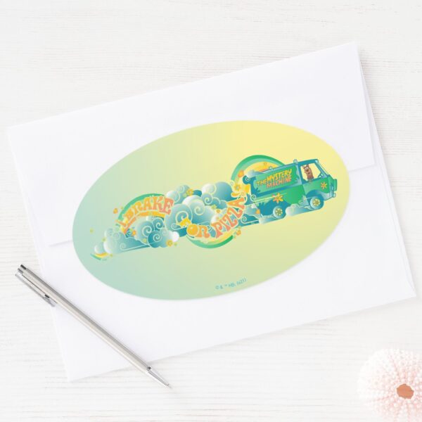 Scooby-Doo___Mystery_Machine__I_Brake_For_Pizza__Oval_Sticker_3 Scooby Doo Mystery Machine I Brake For Pizza Oval Sticker