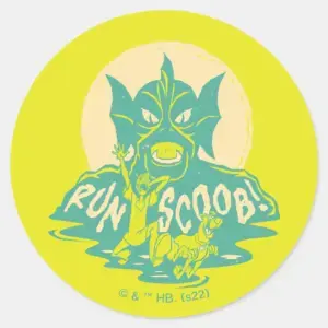 Scooby Doo Run Scoob Classic Round Sticker