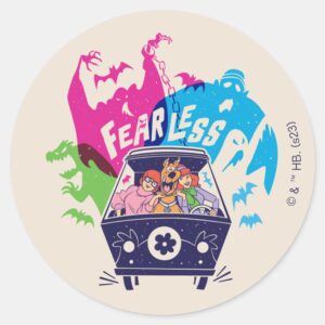 Scooby Doo The Fearless Mystery Machine Classic Round Sticker