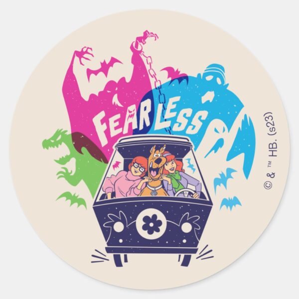 Scooby-Doo___The_Fearless_Mystery_Machine_Classic_Round_Sticker_1 Scooby Doo The Fearless Mystery Machine Classic Round Sticker