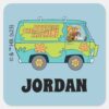 Scooby Doo The Mystery Machine Add Your Name Square Sticker