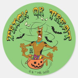 Scooby Doo Trick Of Treat Classic Round Sticker