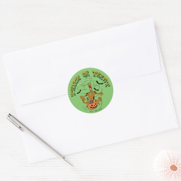 Scooby-Doo___Trick_of_Treat_Classic_Round_Sticker_3 Scooby Doo Trick Of Treat Classic Round Sticker